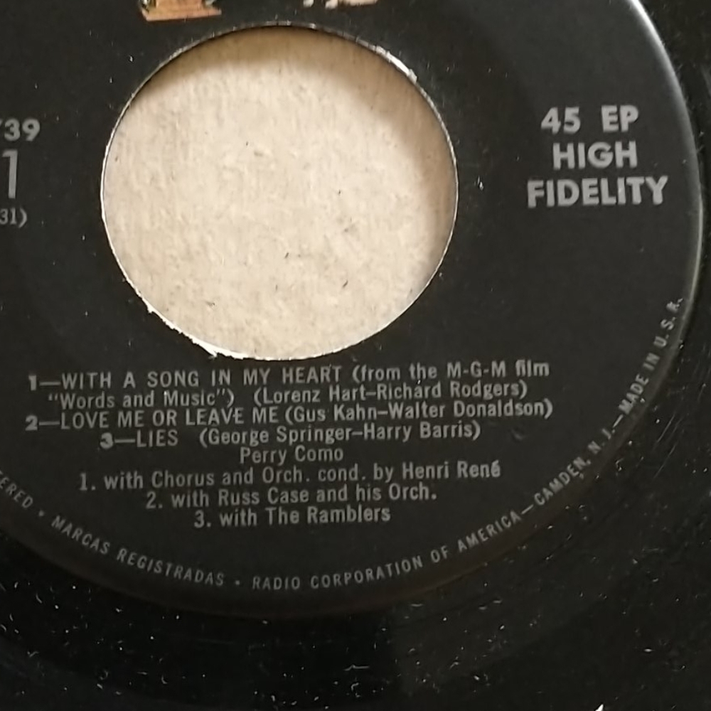 Vintage RCA Perry Como 45 RPM - Picture 4 of 6